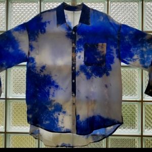 Ladies Long Sleeve Button Down Blouse, Size 2X